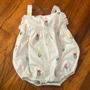 The Beaufort Bonnet Company 18-24 months tulip bubble with eyelet trim